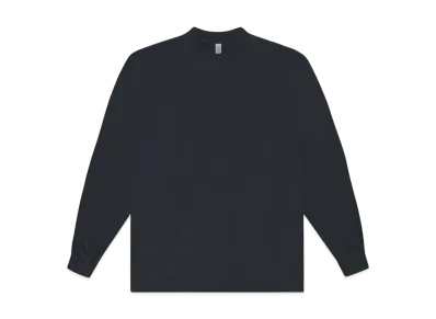 Los Angeles Apparel 6.5oz Long Sleeve Garment Dye Crew Neck T-Shirt "Dolphin Blue"