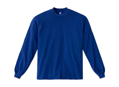 Los Angeles Apparel 6.5oz Long Sleeve Garment Dye Crew Neck T-Shirt "Cobalt Blue"