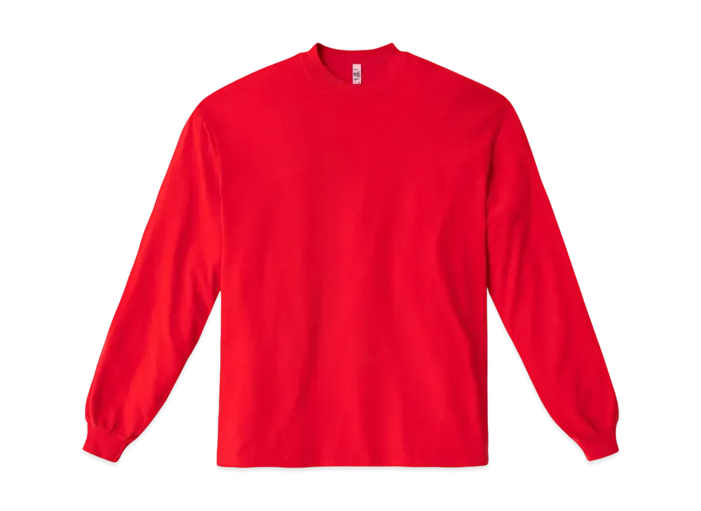 Los Angeles Apparel 6.5oz Long Sleeve Garment Dye Crew Neck T-Shirt "Tomato"
