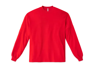 Los Angeles Apparel 6.5oz Long Sleeve Garment Dye Crew Neck T-Shirt "Tomato"