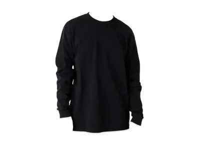 Los Angeles Apparel 6.5oz Long Sleeve Garment Dye Crew Neck T-Shirt "Black"