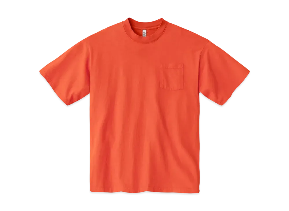 Los Angeles Apparel Short Sleeve Garment Dye Pocket T-Shirt "Bright Orange"
