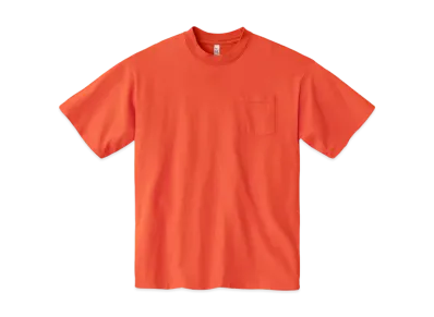 Los Angeles Apparel Short Sleeve Garment Dye Pocket T-Shirt "Bright Orange"