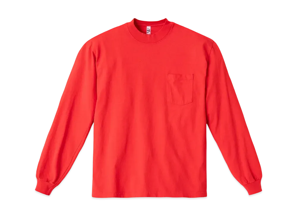 Los Angeles Apparel Long Sleeve Garment Dye Pocket T-Shirt "Tomato"