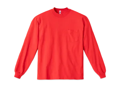 Los Angeles Apparel Long Sleeve Garment Dye Pocket T-Shirt "Tomato"