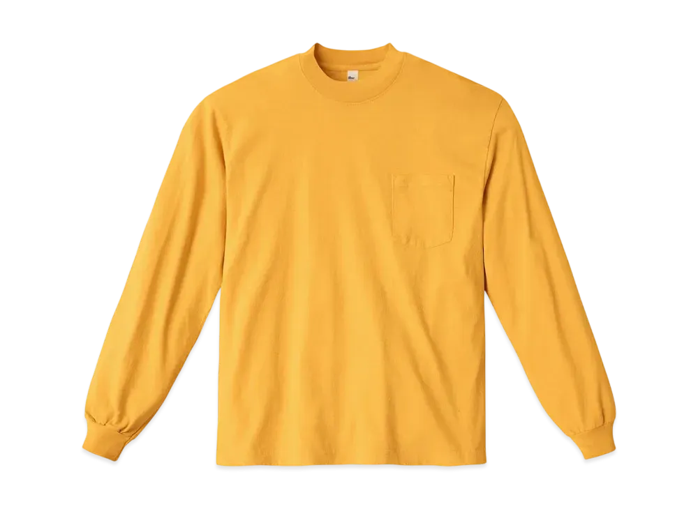 Los Angeles Apparel Long Sleeve Garment Dye Pocket T-Shirt "Gold"