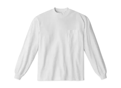 Los Angeles Apparel Long Sleeve Garment Dye Pocket T-Shirt "White"
