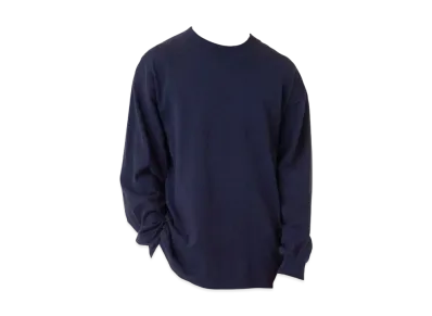 Los Angeles Apparel Long Sleeve Garment Dye Mockneck T-Shirt "Navy"
