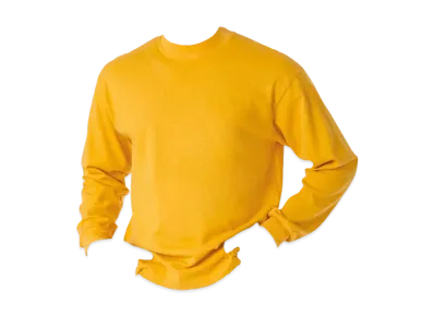 Los Angeles Apparel Long Sleeve Garment Dye Mockneck T-Shirt "Gold"