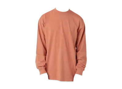 Los Angeles Apparel Long Sleeve Garment Dye Mockneck T-Shirt "Terracotta"
