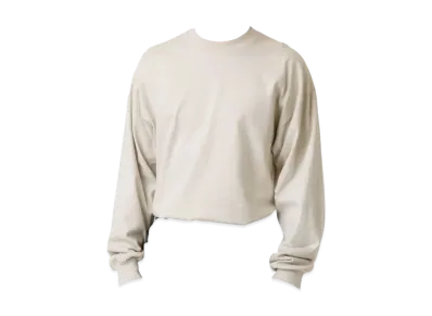Los Angeles Apparel Long Sleeve Garment Dye Mockneck T-Shirt "Creme"