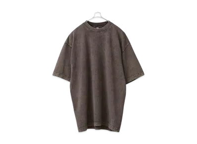 Los Angeles Apparel 6.5OZ Garment Dyed Short Sleeve Crew Neck T-Shirt Mineral Wash Made In USA "Cocoa"