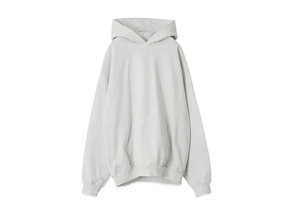 Los Angeles Apparel 14OZ Garment Dyed Heavy Fleece Hooded Pullover Sweatshirt Made In USA "Cement"