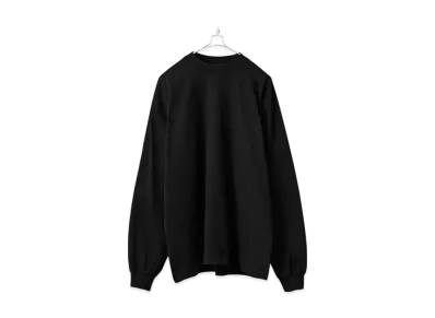 Los Angeles Apparel 6.5OZ Garment Dyed Long Sleeve Crew Neck T-Shirt Made In USA "Black"