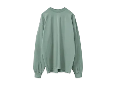 Los Angeles Apparel 6.5OZ Garment Dyed Long Sleeve Crew Neck T-Shirt Made In USA "Atlantic Green"