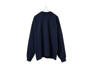 Los Angeles Apparel 6.5OZ Garment Dyed Long Sleeve Crew Neck T-Shirt Made In USA "Navy"