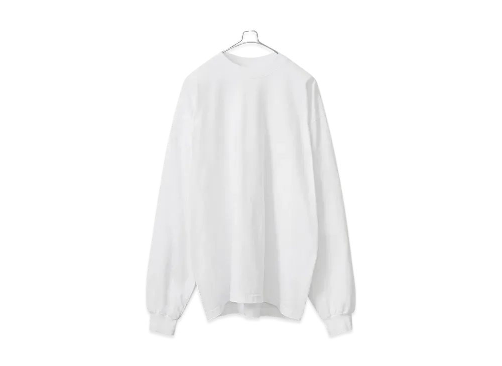 Los Angeles Apparel 6.5OZ Garment Dyed Long Sleeve Crew Neck T-Shirt Made In USA "White"