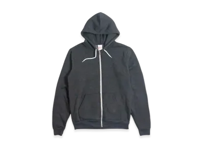 Los Angeles Apparel Flex Fleece Zip-Up Hoodie "Dark Heather"