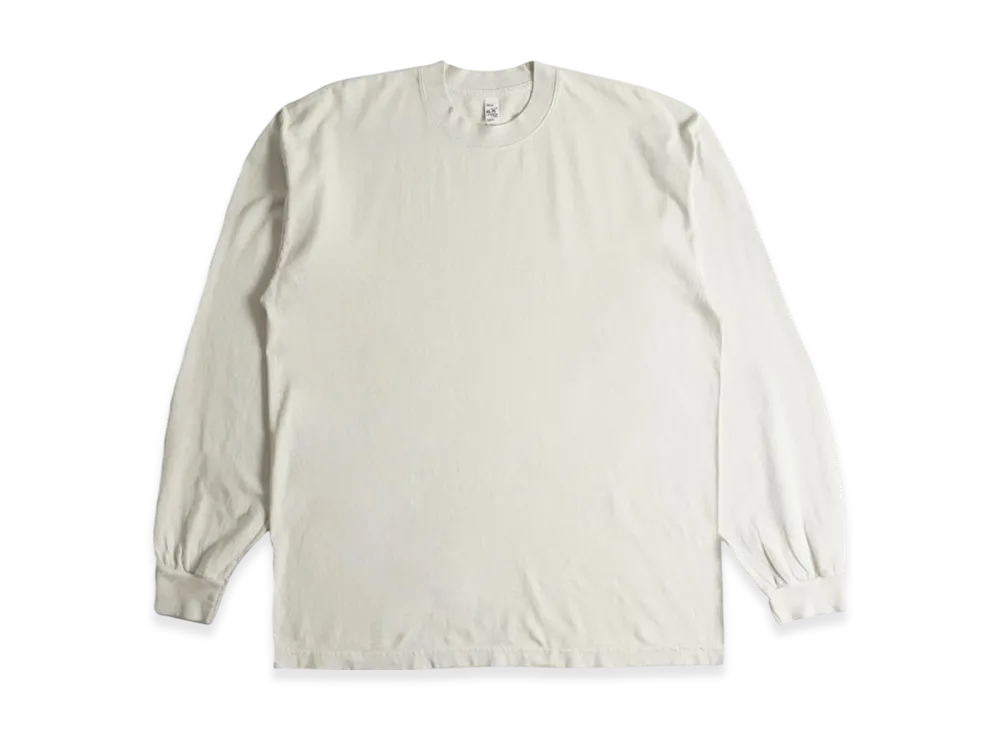 Los Angeles Apparel 6.5OZ Garment Dyed Crew Neck Long Sleeve T-Shirt "Cement"