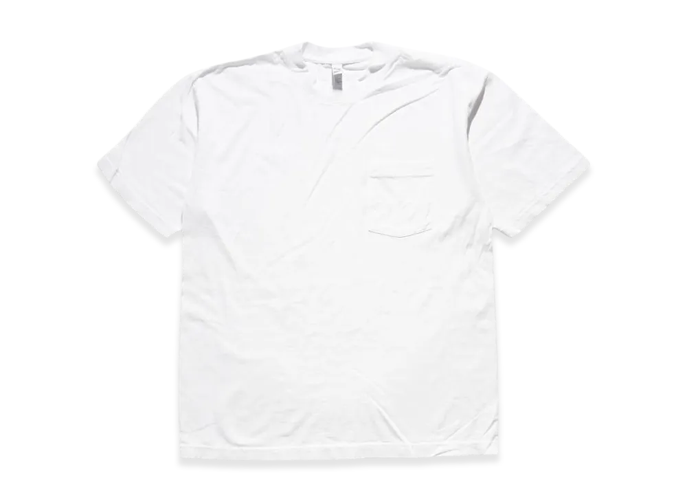 Los Angeles Apparel 6.5OZ Short Sleeve Garment Dyed Pocket T-Shirt "White"