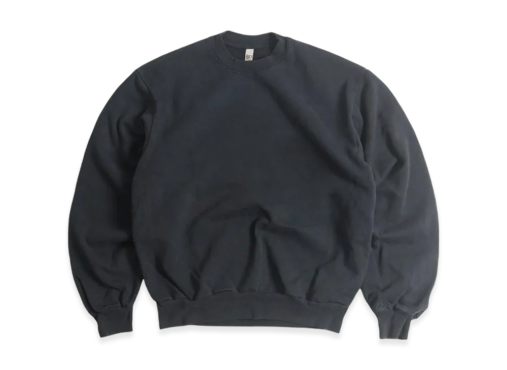 Los Angeles Apparel 14OZ Heavy Fleece Crew Neck Sweatshirt Special Order Overdyed "Off Black"