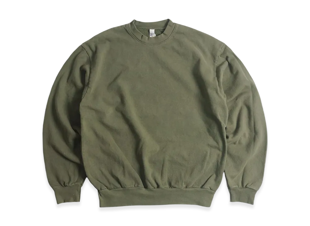 Los Angeles Apparel 14OZ Heavy Fleece Crew Neck Sweatshirt Special Order Overdyed "Army"