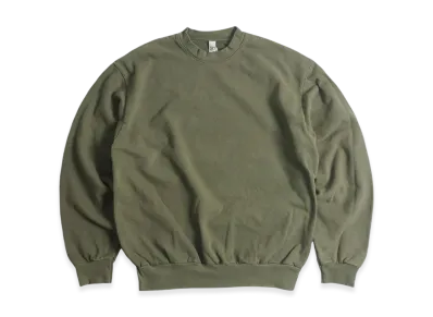 Los Angeles Apparel 14OZ Heavy Fleece Crew Neck Sweatshirt Special Order Overdyed "Army"