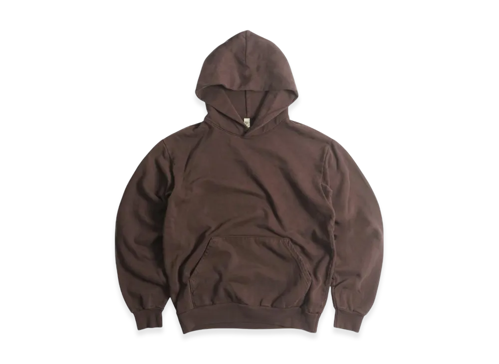 Los Angeles Apparel 14OZ Heavy Fleece Pullover Hooded Sweatshirt Special Order Overdyed "Chocolate"