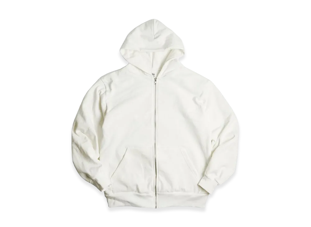 Los Angeles Apparel 14OZ Heavy Fleece Zip-Up Hooded Sweatshirt Piece Dye "White"