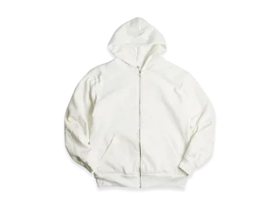 Los Angeles Apparel 14OZ Heavy Fleece Zip-Up Hooded Sweatshirt Piece Dye "White"