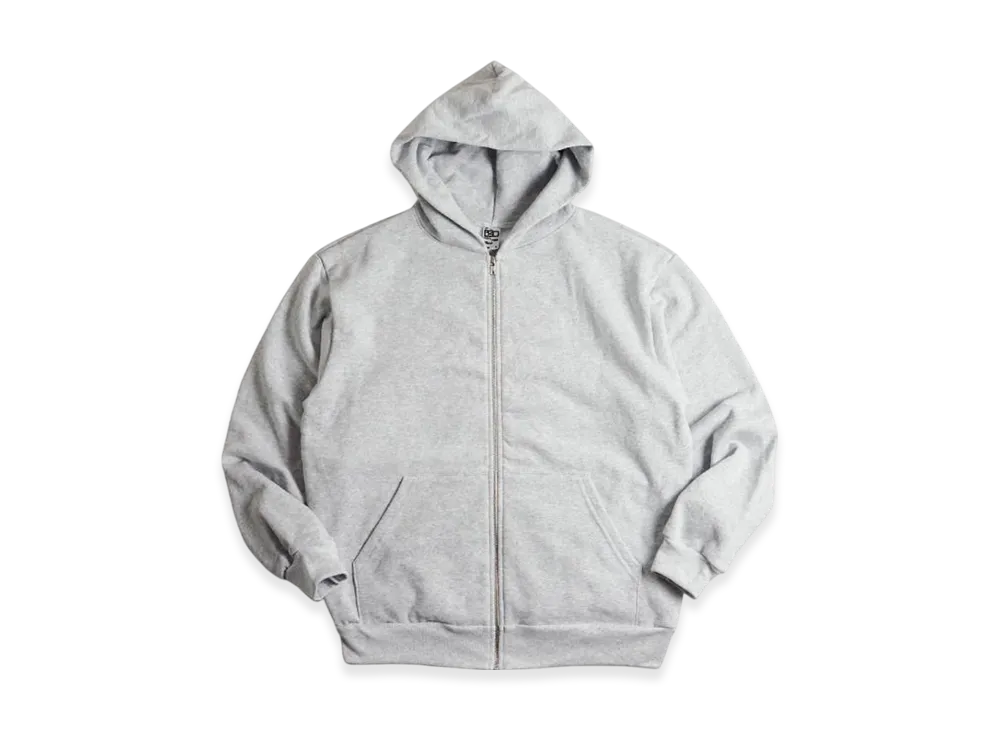 Los Angeles Apparel 14OZ Heavy Fleece Zip-Up Hooded Sweatshirt Piece Dye "Ash Grey"