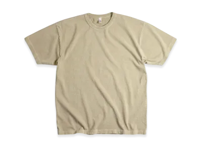 Los Angeles Apparel 8.5OZ Short Sleeve Binding Pigment Dyed T-Shirt "Mushroom"