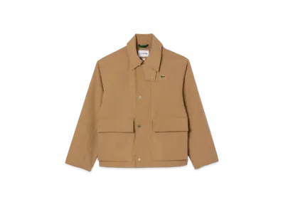 LACOSTE Water Repellent Snap Button Jacket "Beige"