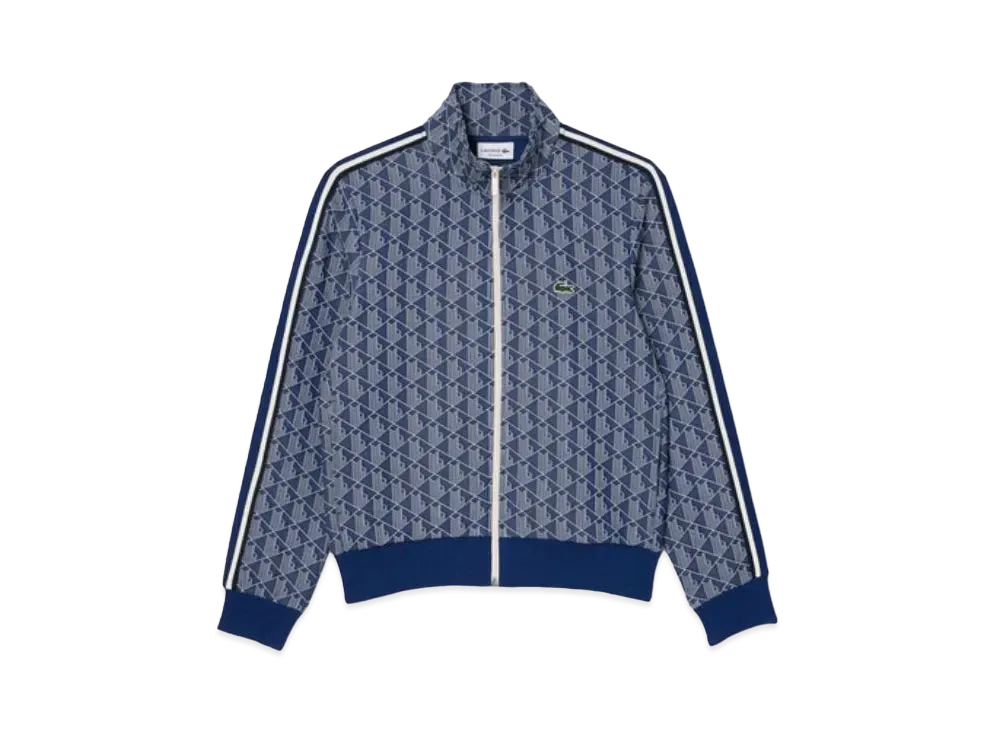 LACOSTE Monogram Jacquard Truck Jacket "Blue"