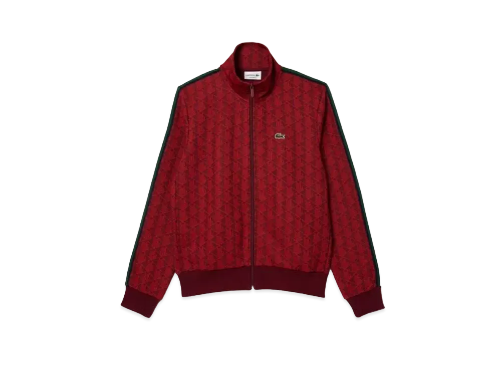 LACOSTE Monogram Jacquard Truck Jacket "Red"