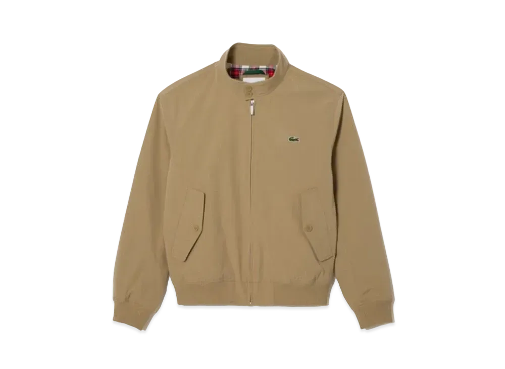 LACOSTE Shower Proof Harrington Jacket "Brown"