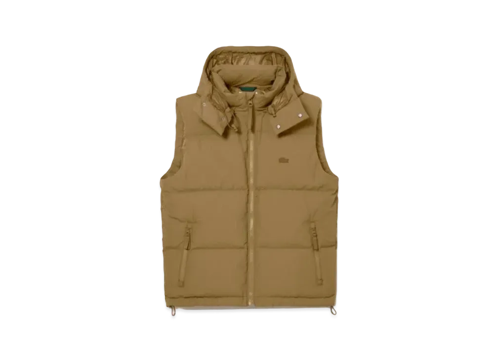 LACOSTE Croco Back Stitch Down Vest "Brown"