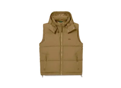 LACOSTE Croco Back Stitch Down Vest "Brown"