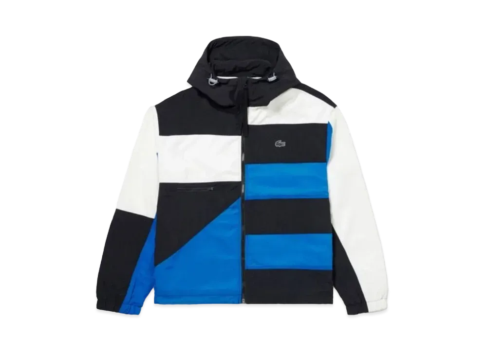 LACOSTE Asymmetry Patchwork Truck Jacket "Blue"