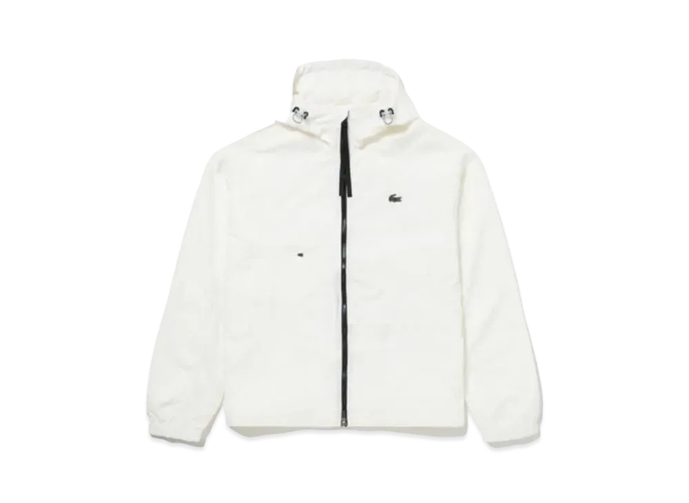 LACOSTE Asymmetry Patchwork Truck Jacket "White"