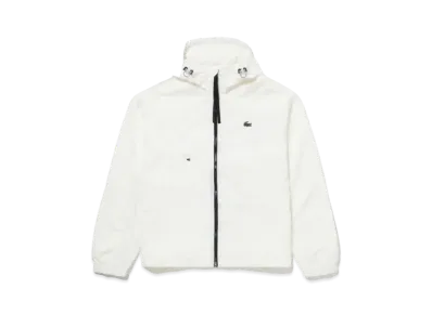 LACOSTE Asymmetry Patchwork Truck Jacket "White"