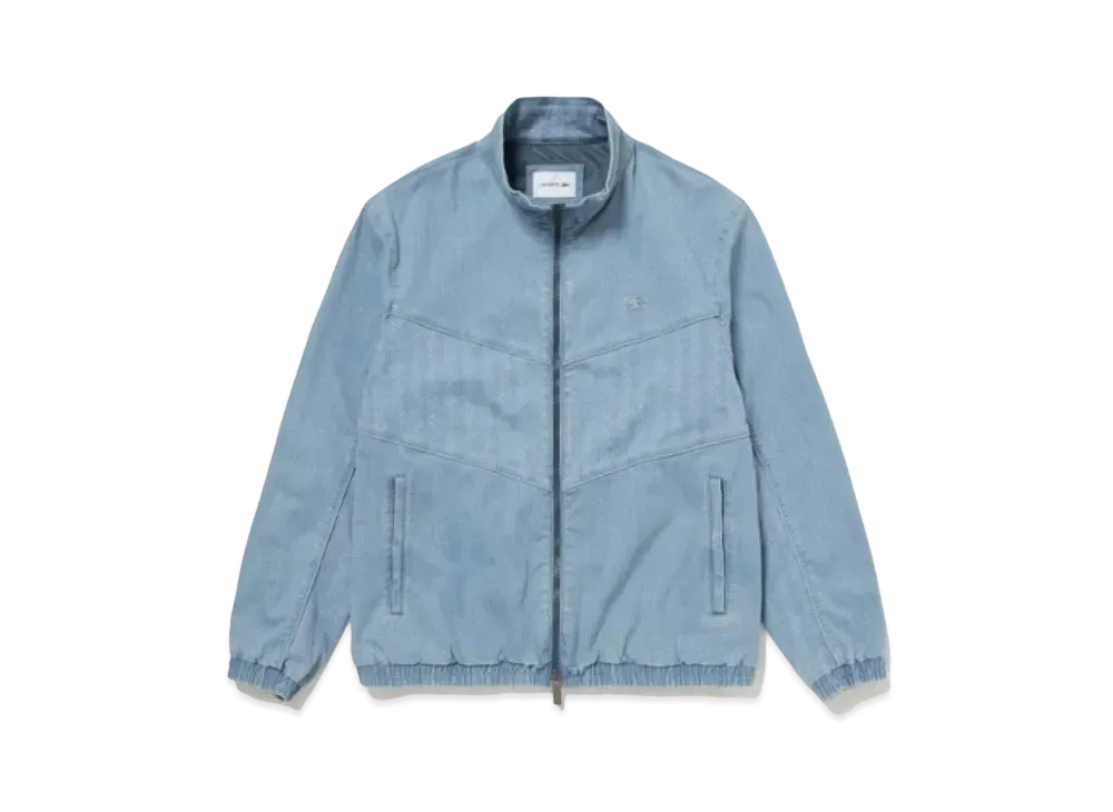 LACOSTE Stretch Denim Track Jacket "Light Blue"