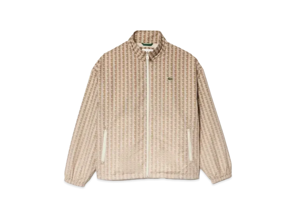 LACOSTE Back Print Monogram Track Jacket "Beige"