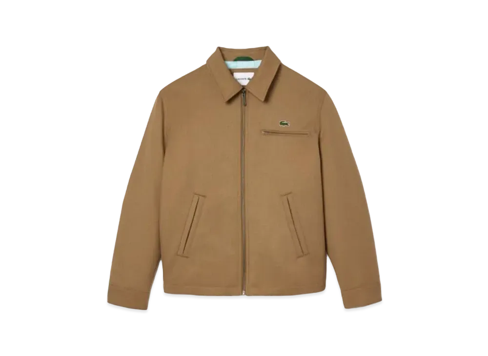 LACOSTE Shirt Color Zip Jacket "Beige"