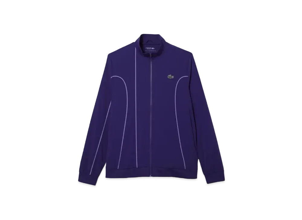 LACOSTE Novak Djokovic Asymmetry Line Ceremony Jacket "Purple"