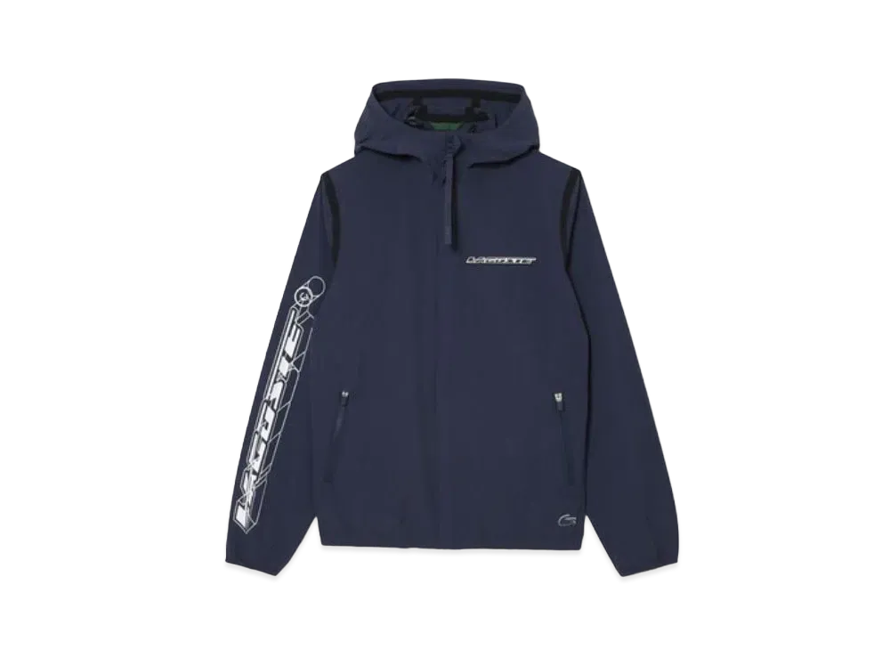 LACOSTE Recycling Nylon Wind Breaker "Navy"