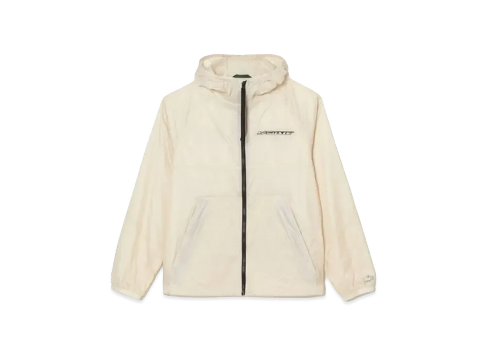 LACOSTE Grid Nylon Zip Up Jacket "White"