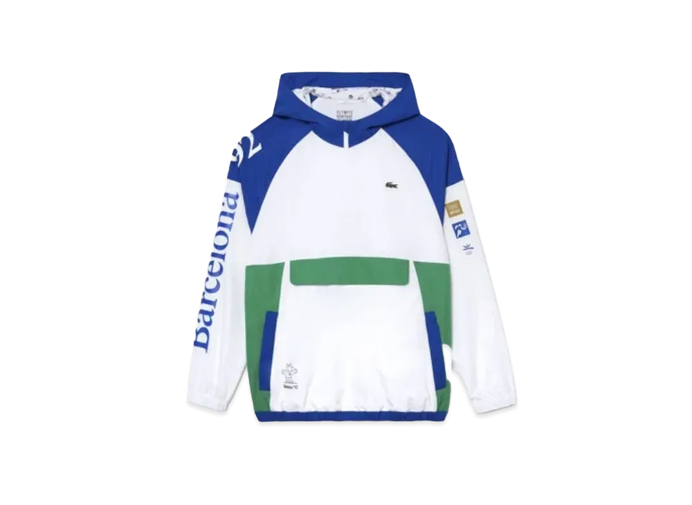 LACOSTE 1992 Barcelona Olympic Heritage Wind Breaker "White"