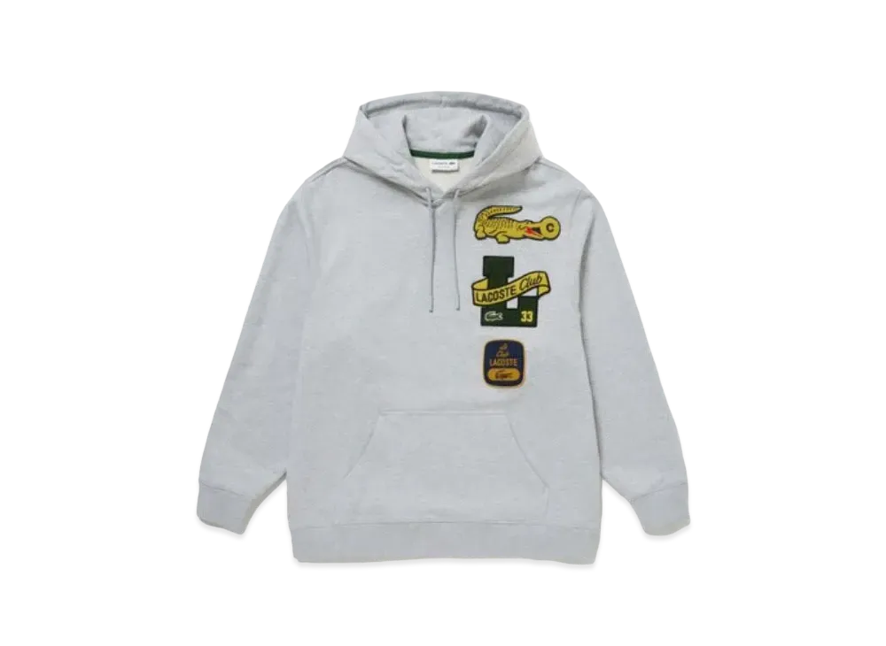 LACOSTE Heritage Patch Sweat Hoodie "Grey"