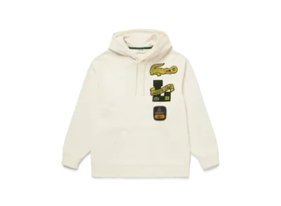 LACOSTE Heritage Patch Sweat Hoodie "White"